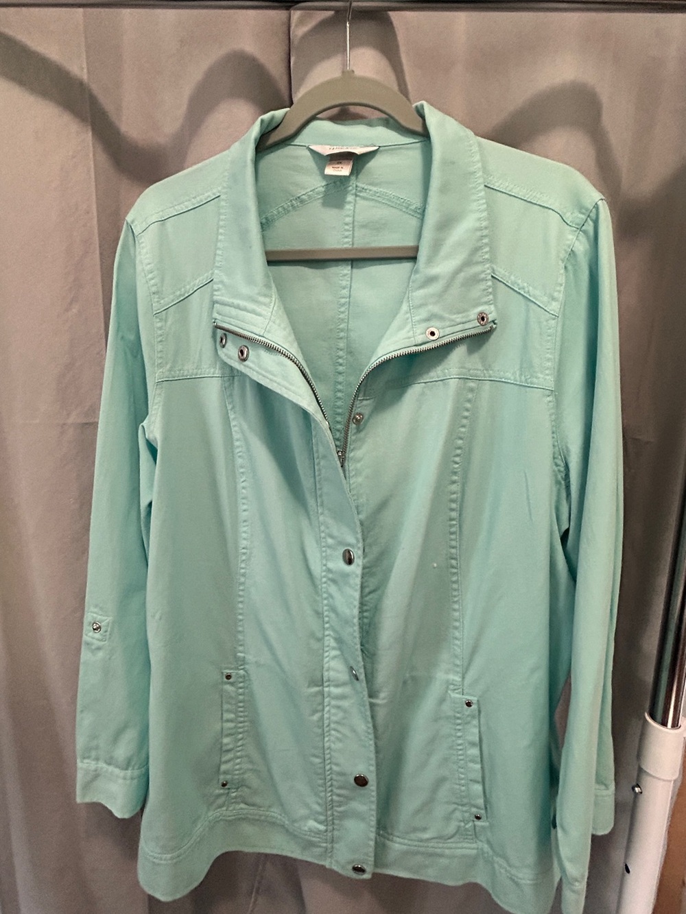 CJ Banks Mint Green Utility Jacket